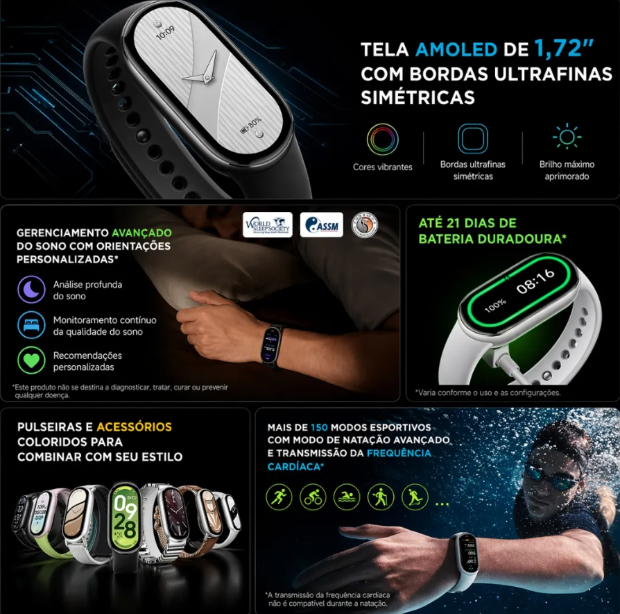 Xiaomi Smart Band 10 em uso prático